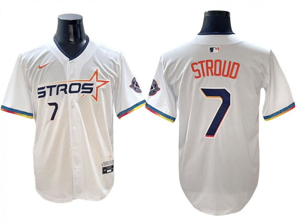 Houston Astros #7 C. J. Stroud White 2025 City Connect Limited Jersey