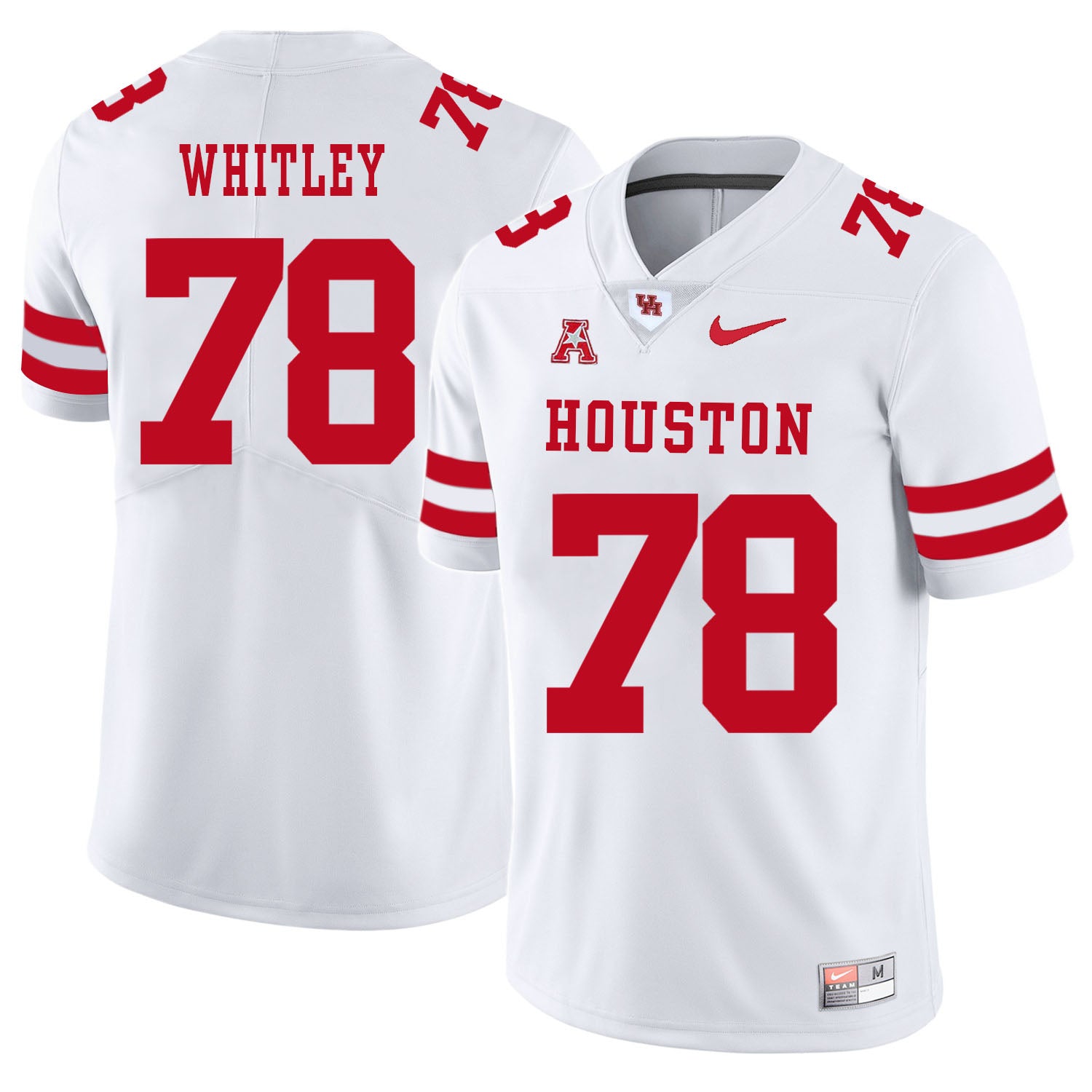 Houston Cougars #78 Wilson Whitley College Football Jersey White