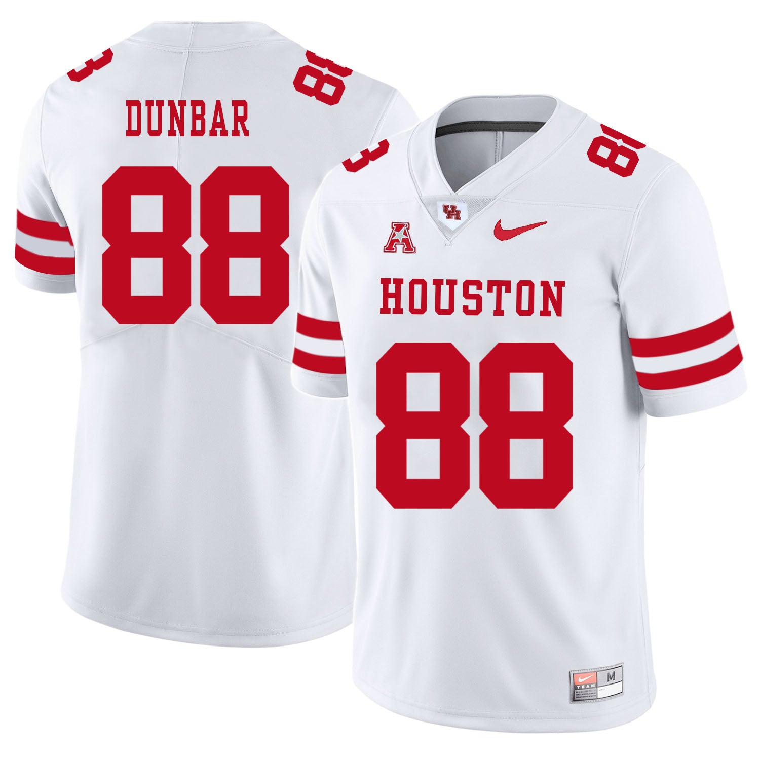 Houston Cougars #88 Steven Dunbar College Football Jersey White