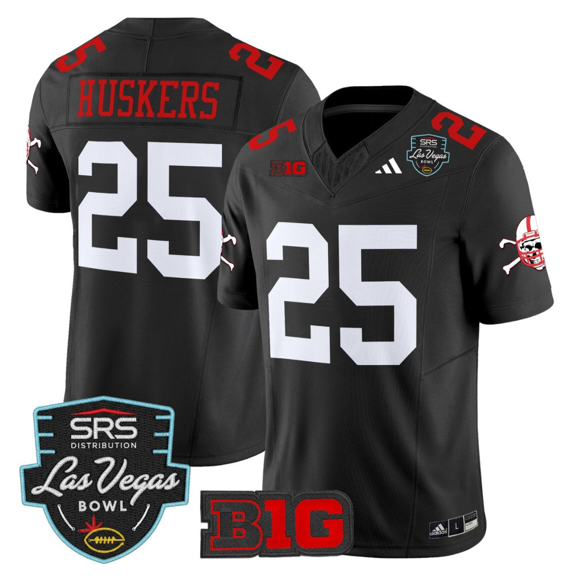 Huskers Jersey #25 Nebraska Cornhuskers 2025 Las Vegas Bowl Stitched