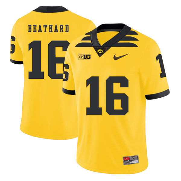 Iowa Hawkeyes 16 C.J Beathard Yellow College Football Jersey
