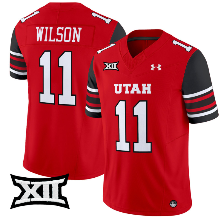 Isaac Wilson Jersey #11 Utah Utes Vapor Limited College Football Stitched Red (Copy)