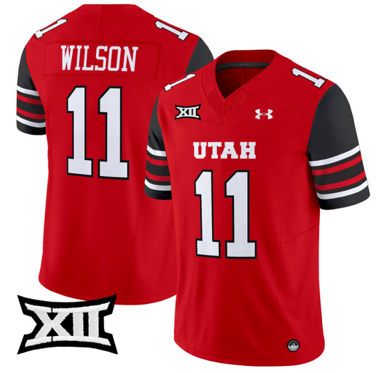 Isaac Wilson Jersey #11 Utah Utes Vapor Limited College Football Stitched Red