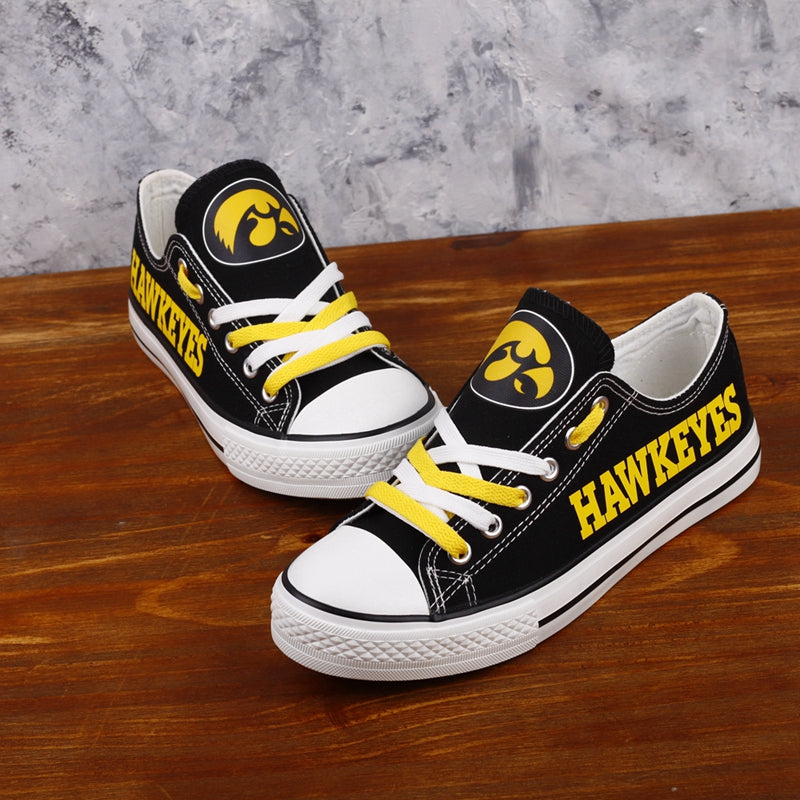 Iowa Hawkeyes Limited Print NCAA College Students Low Top Canvas Shoes Sport Sneakers 1