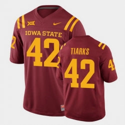 Iowa State Cyclones #42 Jack Tiarks College Football Cardinal Replica Jersey (Copy)