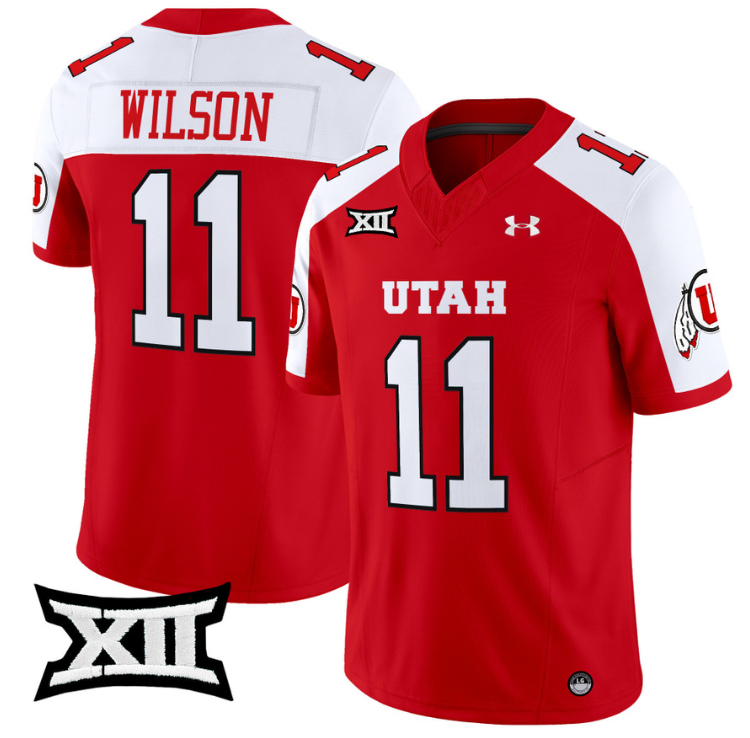 Isaac Wilson Jersey #11 Utah Utes Vapor Limited College Football Stitched Red Alternate
