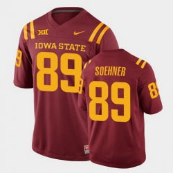 Iowa State Cyclones #89 Dylan Soehner College Football Cardinal Replica Jersey