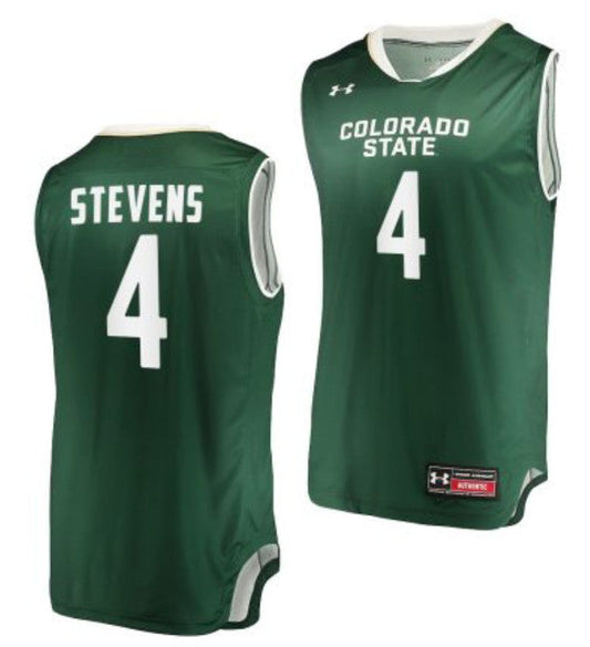 Isaiah Stevens Jersey #4 Colorado State Rams College Basketball Green