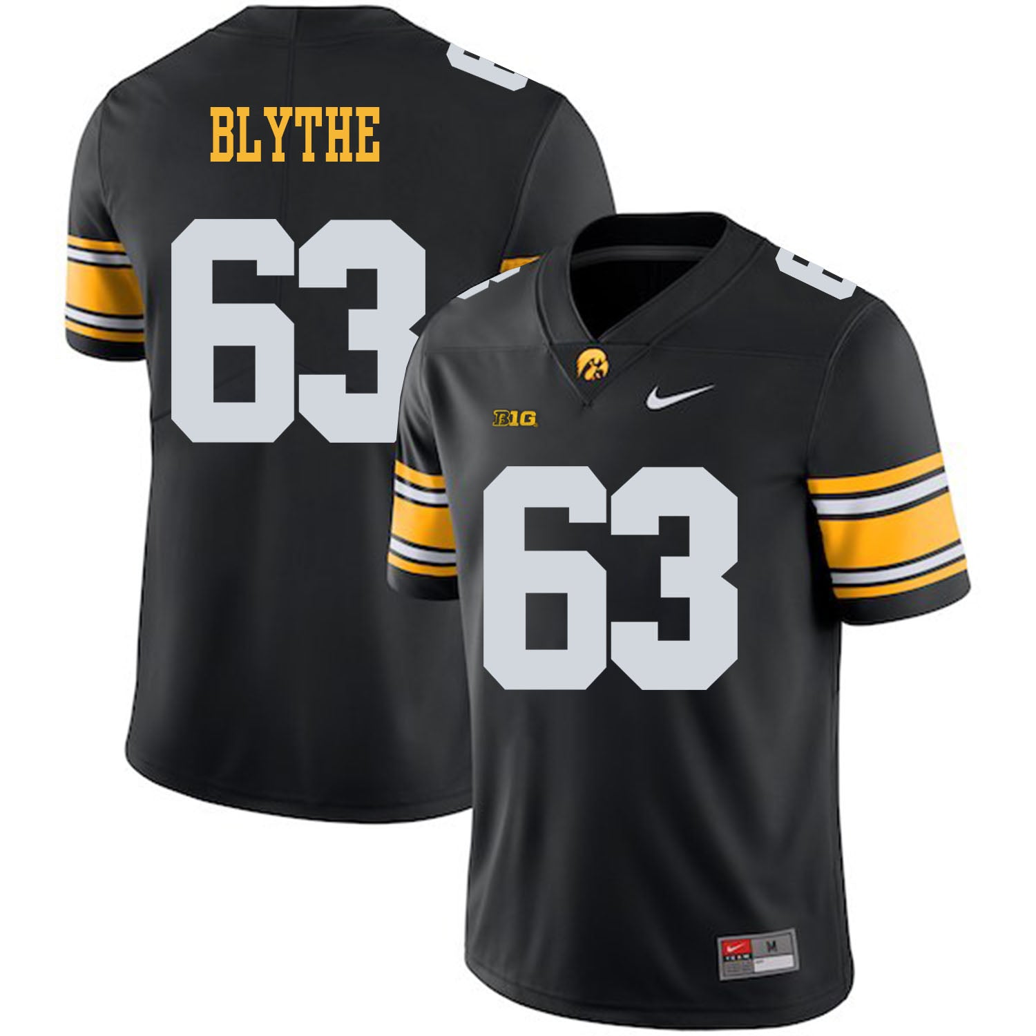 Iowa Hawkeyes 63 Austin Blythe Black College Football Jersey (Copy)