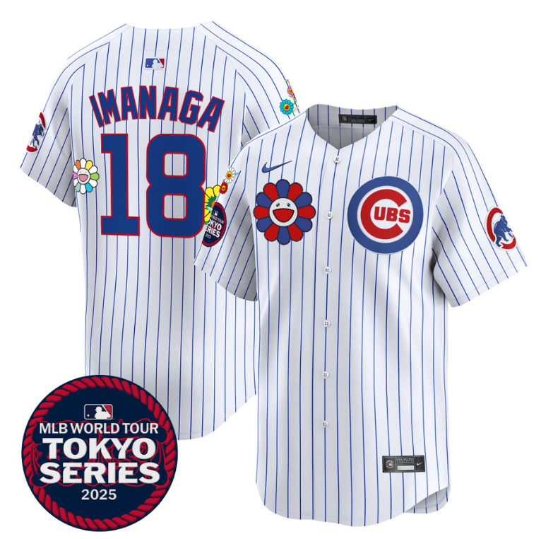 Imanaga Shota Jersey #18 Chicago Cubs Tokyo Series 2025 Vapor Limited Stitched Pinstripe