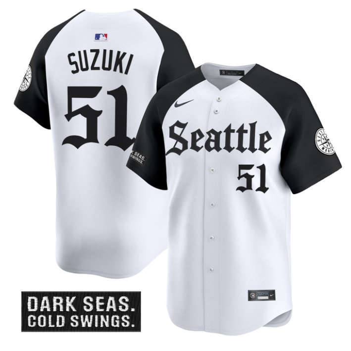 Ichiro Suzuki Jersey #51 Seattle Mariners Deep Sea Gothic Edition Limited Stitched Alternate