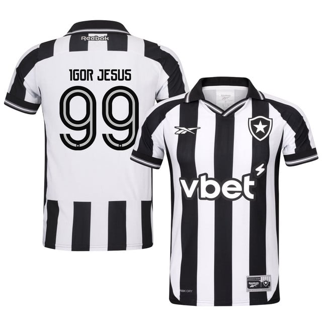 Igor Jesus #99 Botafogo 2025-26 Home Jersey – Black White
