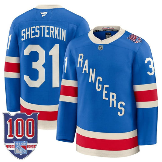Igor Shesterkin Jersey #31 New York Rangers 1926 Throwback 100th Patch Stitched