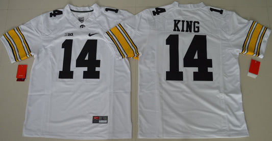 Iowa Hawkeyes #14 Desmond King NCAA College Football Jersey White