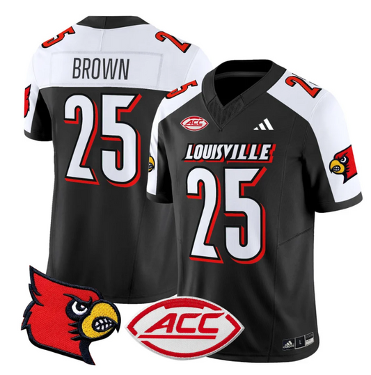 Isaac Brown Jersey #25 Louisville Cardinals Vapor Football Stitched Black Alternate