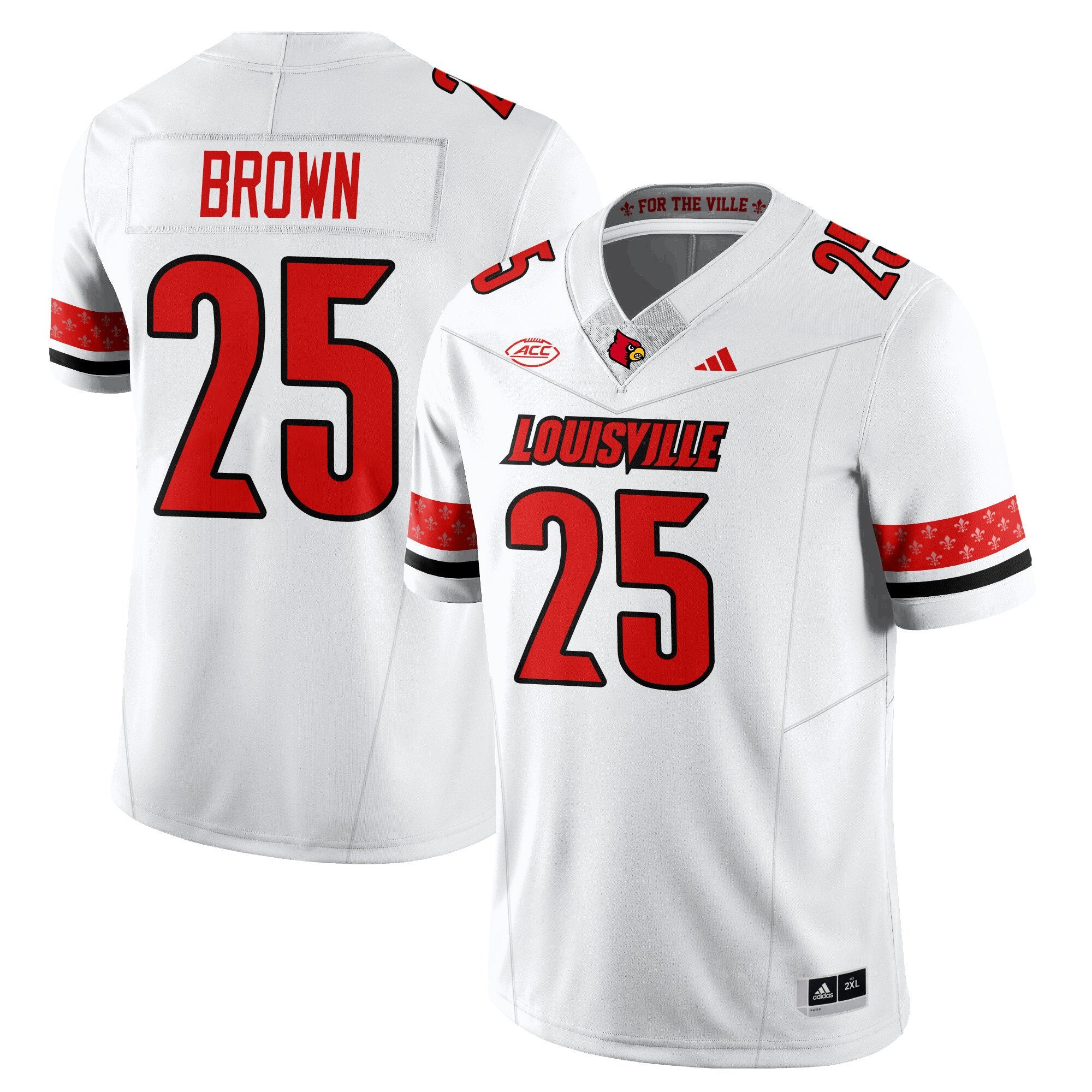 Isaac Brown Jersey #25 Louisville Football 2025 Vapor Limited Stitched White
