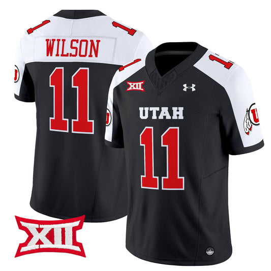 Isaac Wilson Jersey #11 Utah Utes 2025 Vapor Limited Stitched Black Alternate
