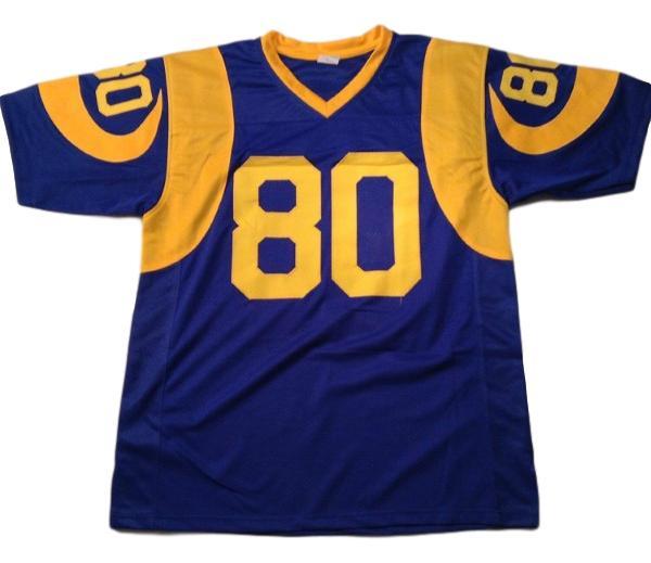 Isaac Bruce Jersey #80 Custom Unsigned Football Stitched Blue