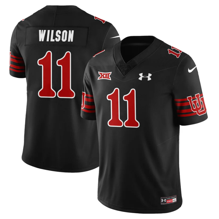 Isaac Wilson Jersey #11 Utah Football 2025 Dark Mode Limited Stitched