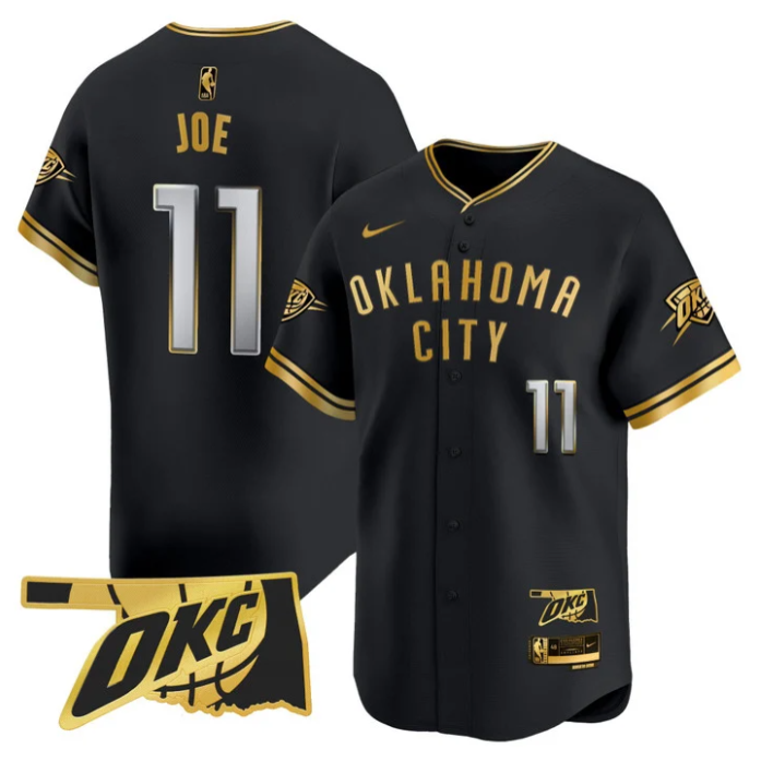 Isaiah Joe Jersey #11 Oklahoma City Thunder Vapor Baseball Stitched Black Gold