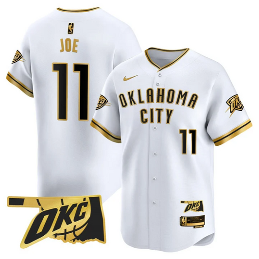 Isaiah Joe Jersey #11 Oklahoma City Thunder Vapor Baseball Stitched White Gold