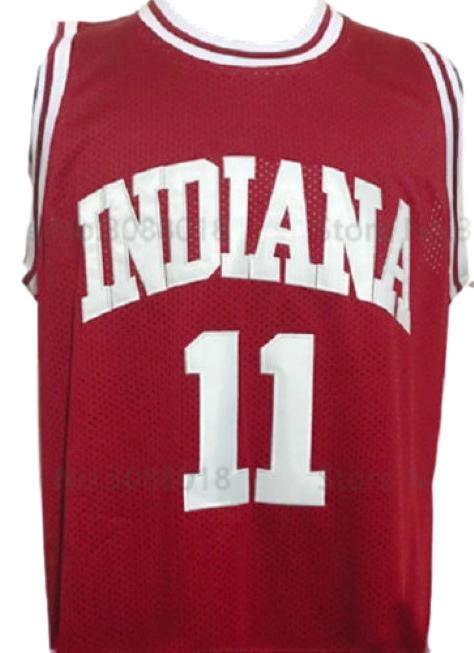 Isiah Thomas Jersey #11 Indiana College Basketball Sewn Maroon