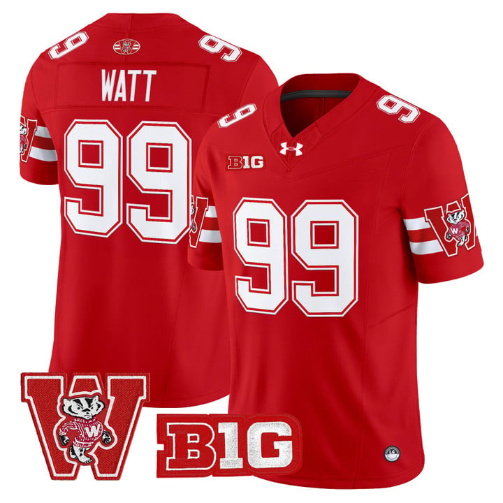 J.J. Watt Jersey #99 Wisconsin Badgers Throwback Stitched Red