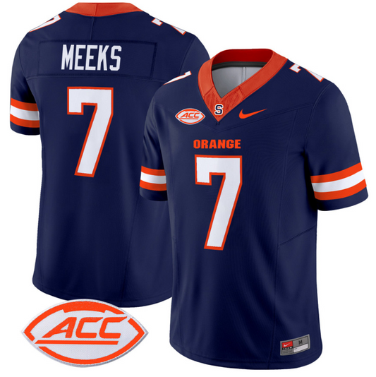 Jackson Meeks Jersey #7 Syracuse Orange Vapor Limited College Football Navy