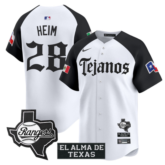 Jonah Heim Jersey #28 Texas Rangers Mexico Tejano Barrio Style Vapor Limited Stitched Alternate