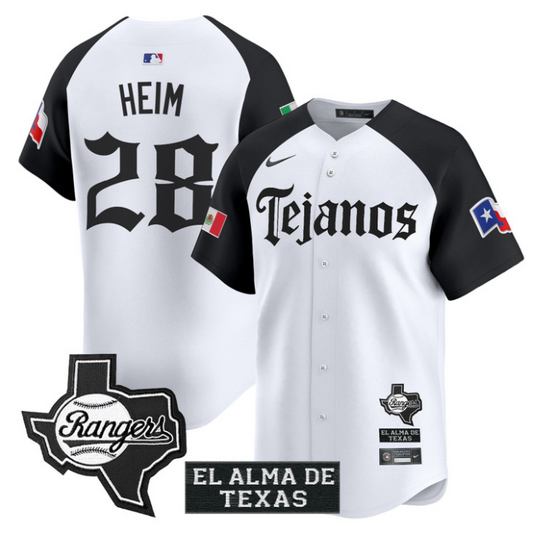 Jonah Heim Jersey #28 Texas Rangers Mexico Tejano Barrio Style Vapor Limited Stitched Alternate