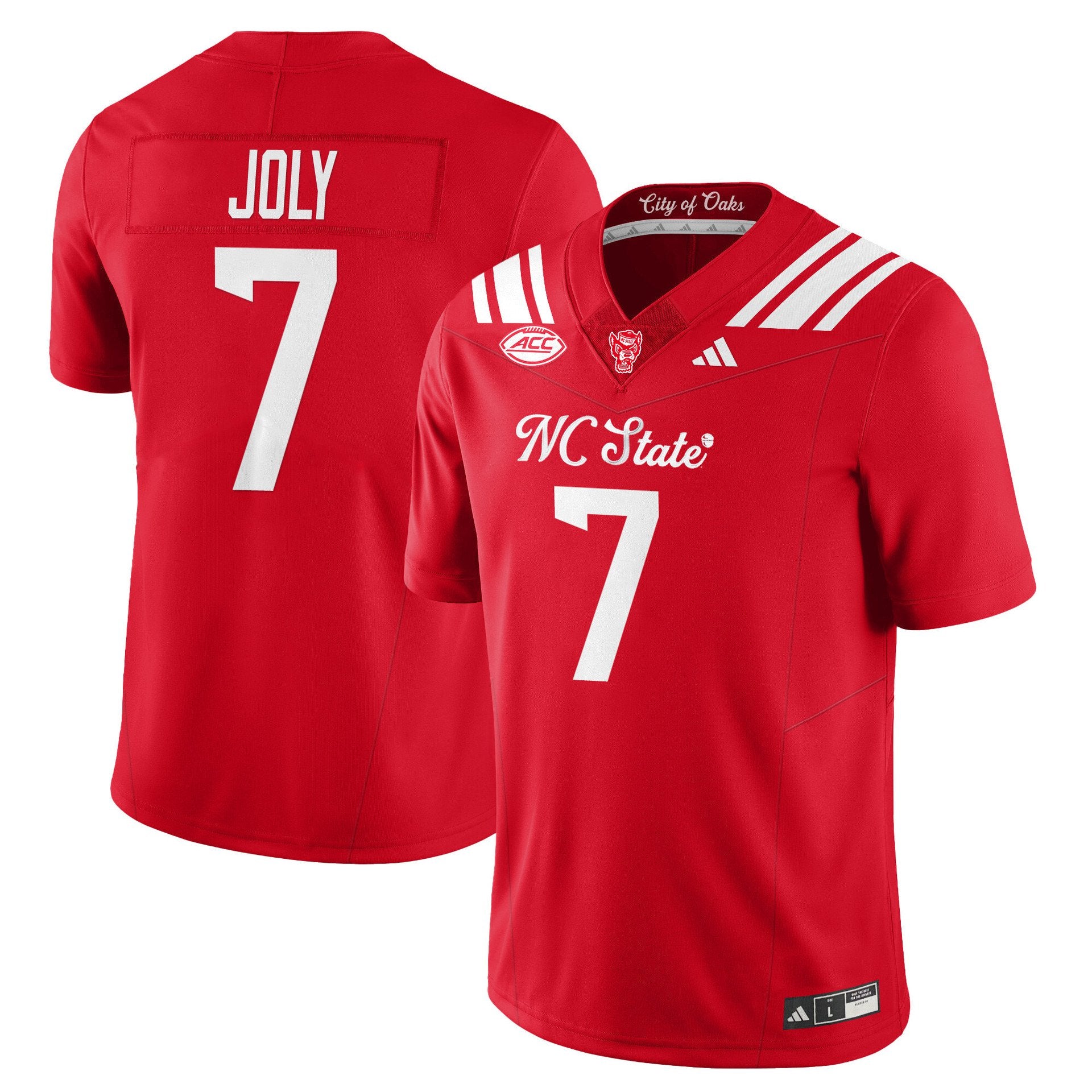 Justin Joly Jersey #7 State Wolfpack City of Oaks Vapor Limited Stitched Red