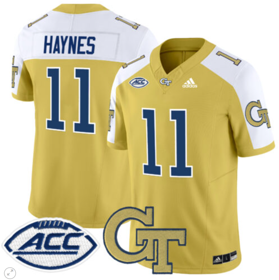 Jamal Haynes Jersey #11 Georgia Tech Yellow Jackets Vapor Limited Football Gold Alternate