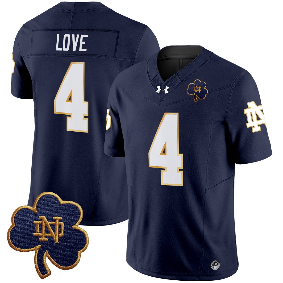 Jeremiyah Love Jersey #4 Notre Dame 2025 Vapor Limited V3 Stitched Navy