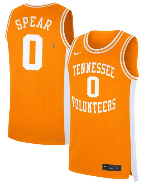 Jewel Spear Jersey #0 Tennessee Volunteers Basketball NIL Orange
