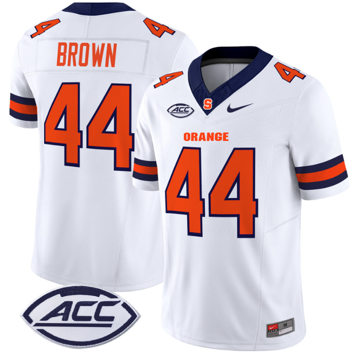 Jim Brown Jersey #44 Syracuse Orange Vapor Limited College Football White