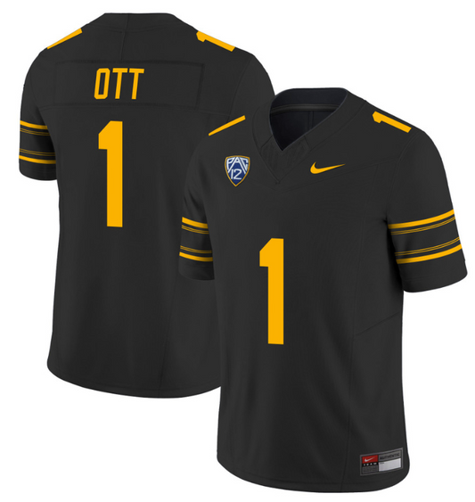 Jaydn Ott Jersey #1 California Golden Bears Vapor Limited Stitched Black