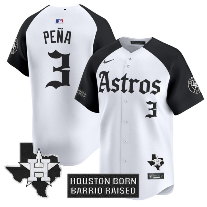Jeremy Pena Jersey #3 Houston Astros Gothic Edition Vapor Premier Limited Stitched Alternate