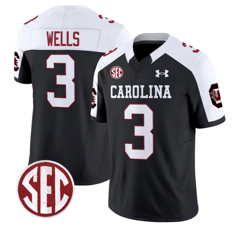Juice Wells Jersey #3 South Carolina Gamecocks Football 1980 Throwback Vapor Limited Black Alternate