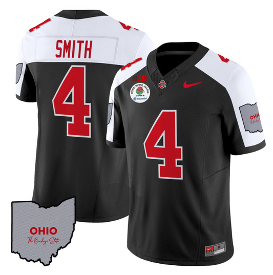 Emeka Egbuka Jersey #22 Ohio State Rose Bowl Patch Football V3 Red