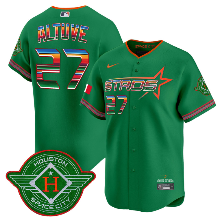 José Altuve Jersey #27 Astros 2025 City Connect Mexico Vapor Premier Limited Stitched Green