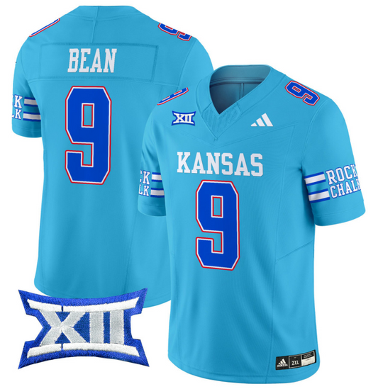 Jason Bean Jersey #9 Kansas Jayhawks 2024 Vapor College Football Vapor Limited Old Ku