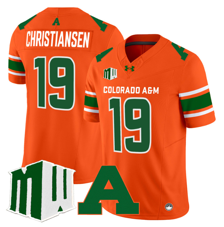 Jack Christiansen Jersey #19 Colorado State Rams 2024 Stitched Orange