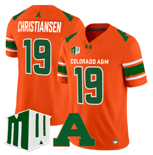 Jack Christiansen Jersey #19 Colorado State Rams 2024 Stitched Orange
