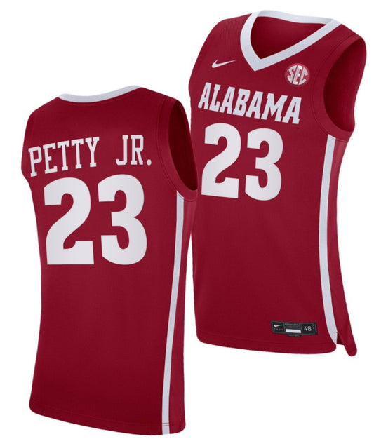 John Petty Jr Jersey Alabama Crimson Tide College Basketball Crimson #23