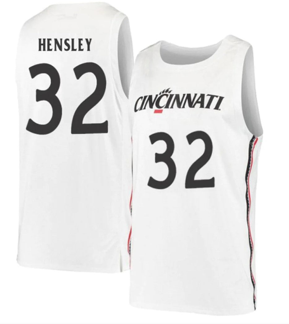 Jarrett Hensley Jersey Cincinnati Bearcats College Basketball White #32