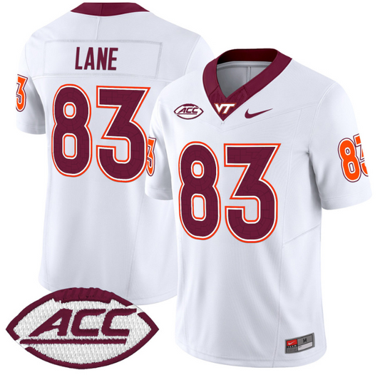 Jaylin Lane Jersey #83 Virginia Tech Hokies Vapor Limited College Football White