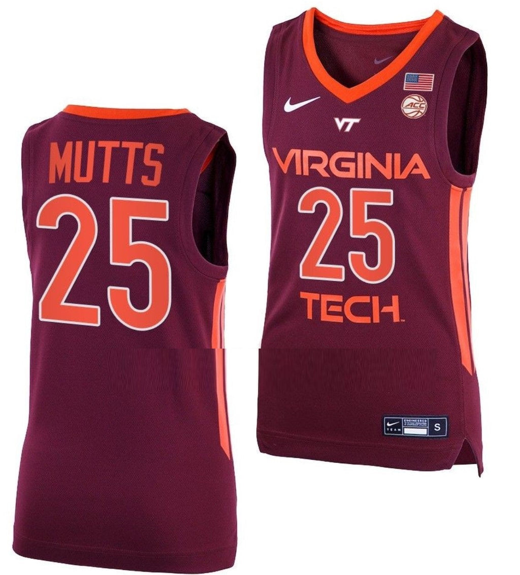 Hunter Cattoor Jersey Virginia Tech Hokies College Basketball Swingman White #0