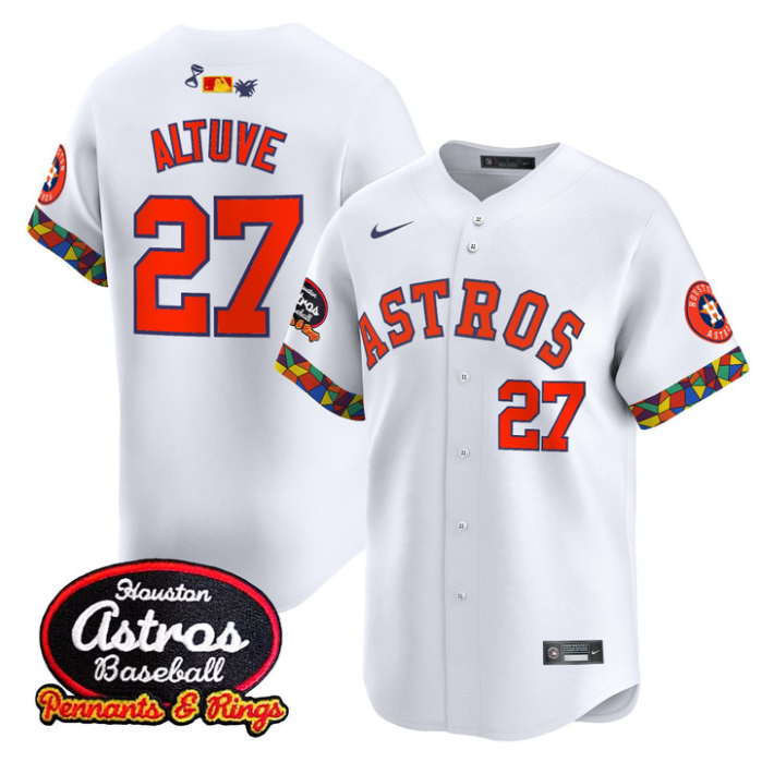 José Altuve Jersey #27 Houston Astros x El Tiempo Cantina Vapor Premier Limited Stitched White
