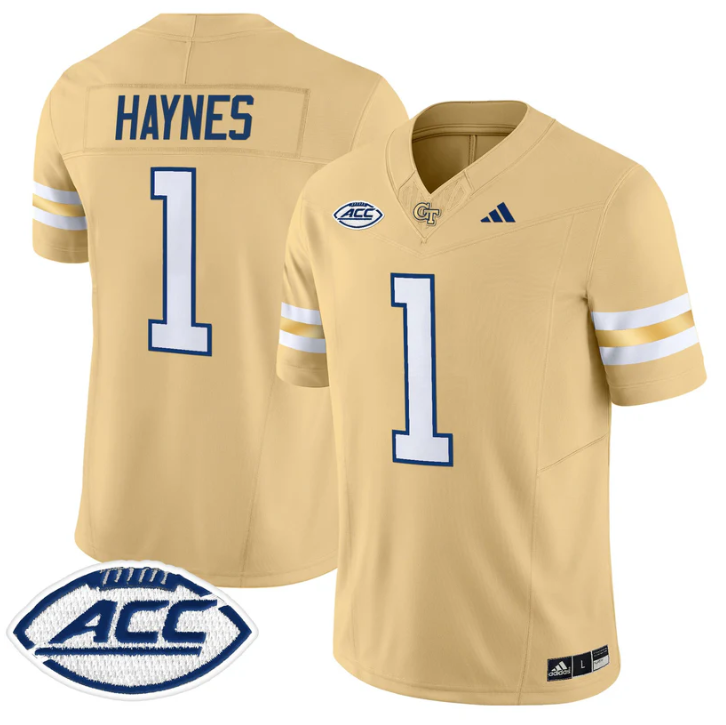 Jamal Haynes Jersey #1 Georgia Tech Yellow Jackets 2025 Stitched