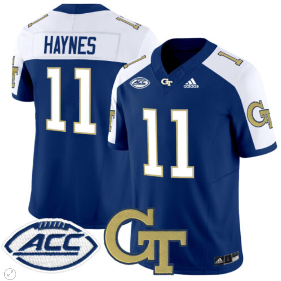 Jamal Haynes Jersey #11 Georgia Tech Yellow Jackets Vapor Limited Football Navy Alternate